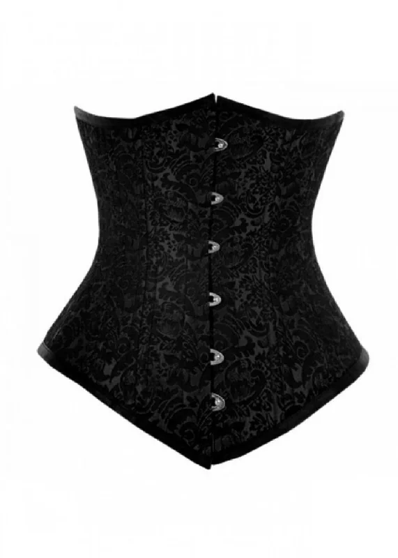 Midnight Madness Midnight Madness Black Brocade Double Bone LONG Underbust Corset Gothic Waist Training Burlesque Costume Midnight Madness Midnight Madness Black Brocade Double Bone LONG Underbust Corset Gothic Waist Training Burlesque Costume