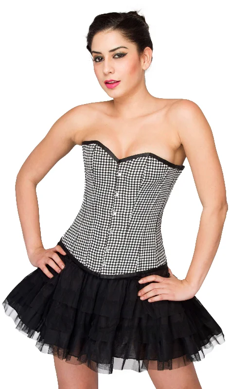 Weekend Savings Spectacular Weekend Savings Spectacular Black White Check Polyester Corset For Halloween Overbust Top Weekend Savings Spectacular Weekend Savings Spectacular Black White Check Polyester Corset For Halloween Overbust Top