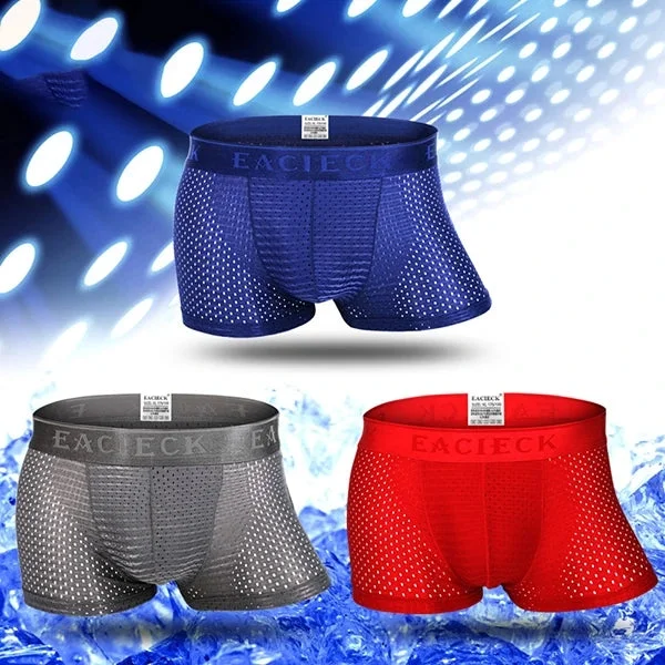 Markdowns Markdowns 3Pcs Men's Mesh Thin Ice Silk Underwear