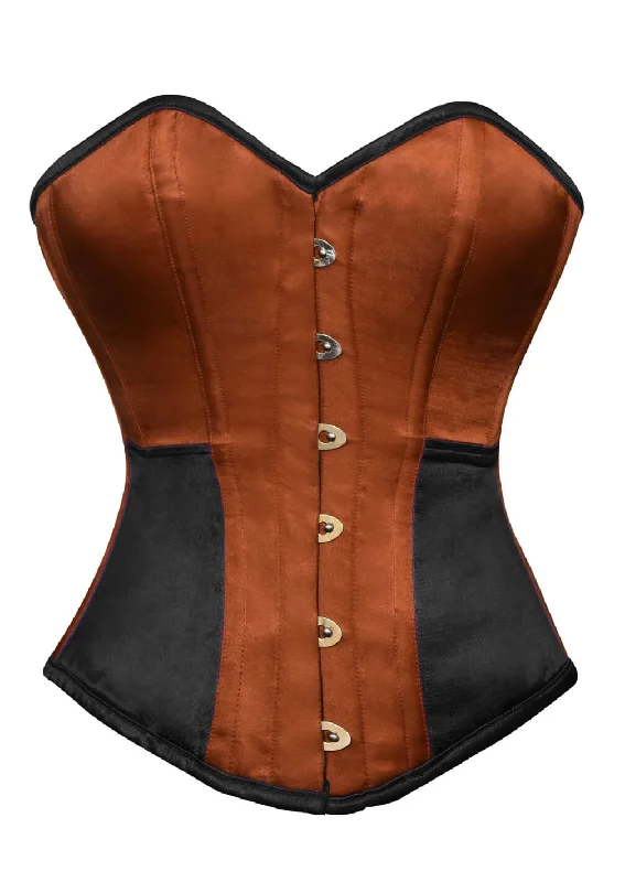 Hurry In Hurry In Brown Black Satin Corset Gothic Burlesque Waist Training Bustier Overbust Costume Hurry In Hurry In Brown Black Satin Corset Gothic Burlesque Waist Training Bustier Overbust Costume