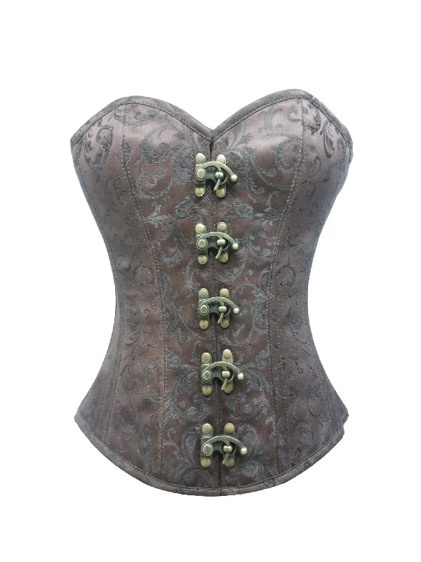 Blowout Sale Blowout Sale Brown Brocade Gothic Steampunk Overbust Corset Waist Training Bustier Blowout Sale Blowout Sale Brown Brocade Gothic Steampunk Overbust Corset Waist Training Bustier