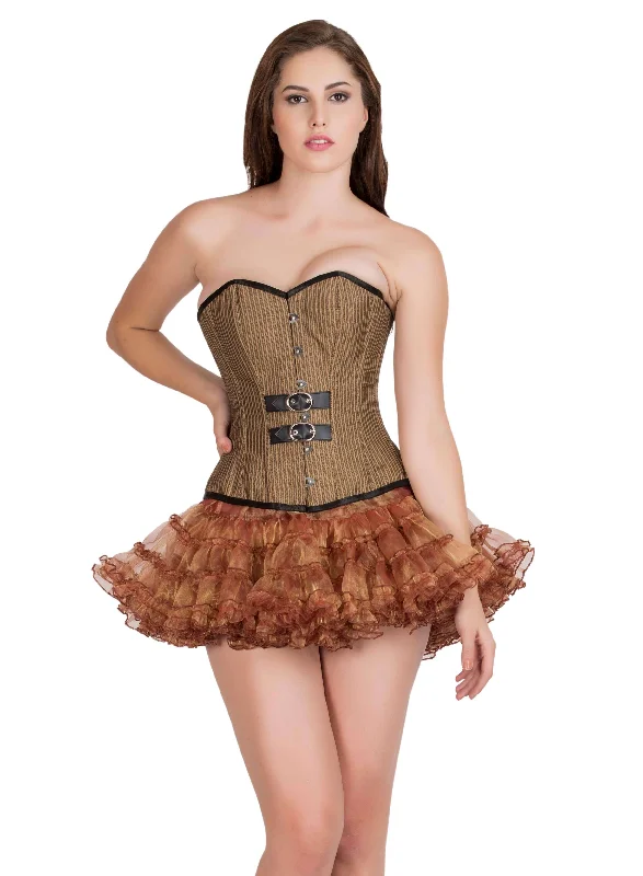 Weekend Discounts You Deserve Weekend Discounts You Deserve Brown Cotton Black Leather Piping Gothic Corset Steampunk Waist Training Bustier Overbust Top Weekend Discounts You Deserve Weekend Discounts You Deserve Brown Cotton Black Leather Piping Gothic Corset Steampunk Waist Training Bustier Overbust Top