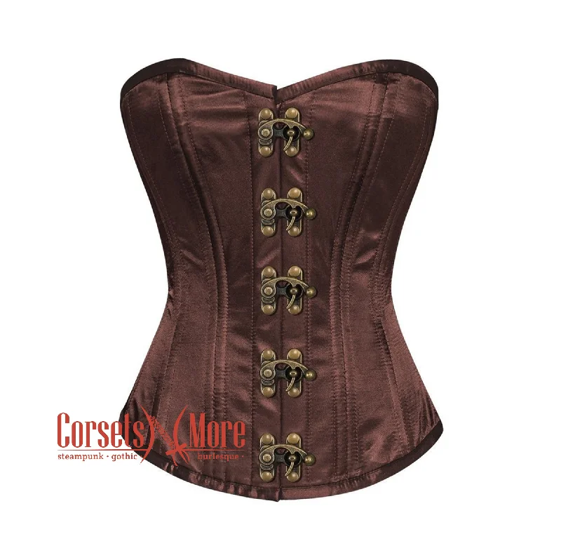 Price Drop Alert Price Drop Alert Brown Satin Double Bone Burlesque Overbust Bustier Waist Training Corset Price Drop Alert Price Drop Alert Brown Satin Double Bone Burlesque Overbust Bustier Waist Training Corset