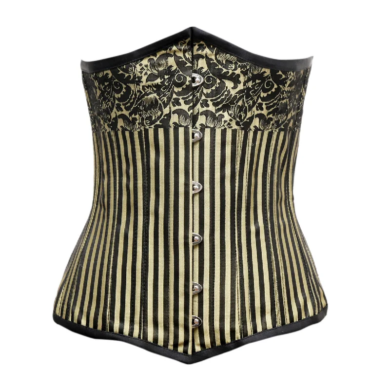 Members Only Members Only Cianni Black Gold Brocade Underbust Corset