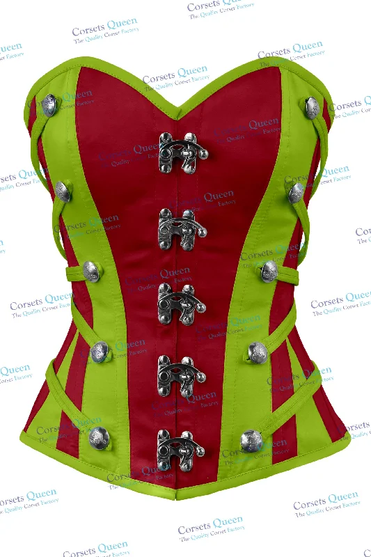Limited Time Offer Limited Time Offer Clementine Satin Overbust Corset With Buckles