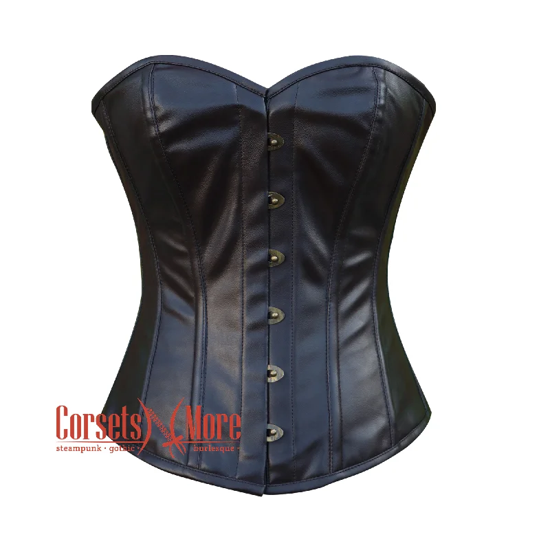 Weekend Deal Weekend Deal Dark Brown Leather Corset Gothic Steampunk Costume for Halloween Waist Cincher Overbust Top Weekend Deal Weekend Deal Dark Brown Leather Corset Gothic Steampunk Costume for Halloween Waist Cincher Overbust Top