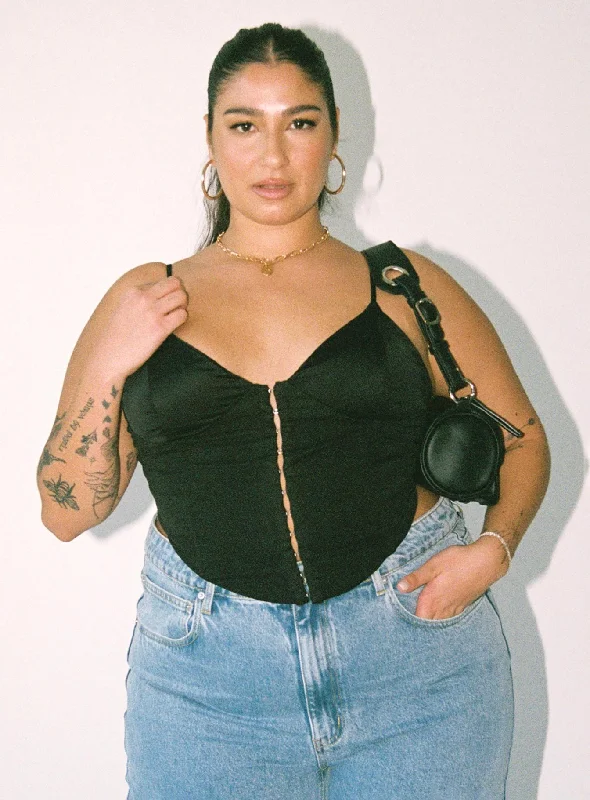 Reduced Prices Reduced Prices Palisade Corset Top Black Curve