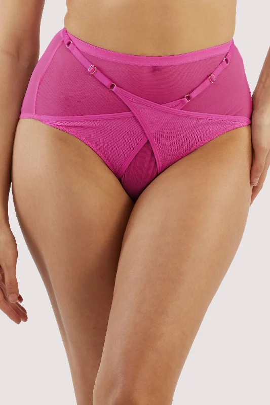 Deal Mania Deal Mania Eddie Magenta Crossover Wrap High Waist Brief