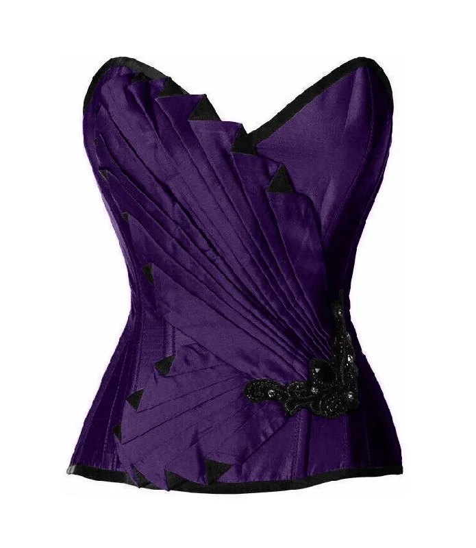 Weekend Steals Await Weekend Steals Await Finlayson Dark Purple Satin/Taffeta Embroidered Overbust Corset Weekend Steals Await Weekend Steals Await Finlayson Dark Purple Satin/Taffeta Embroidered Overbust Corset