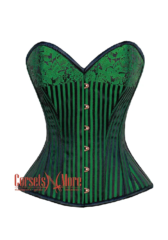 Limited Availability Limited Availability Green And Black Brocade Steampunk Overbust Costume Corset Limited Availability Limited Availability Green And Black Brocade Steampunk Overbust Costume Corset