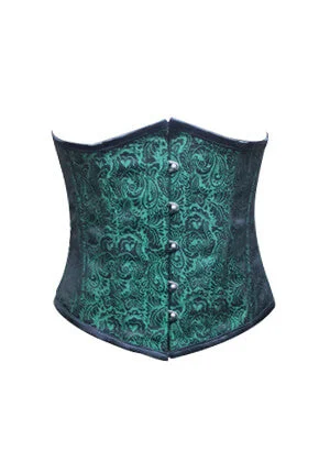 Limited Time Limited Time Green Black Brocade Cotton Halloween Underbust Gothic Corset Limited Time Limited Time Green Black Brocade Cotton Halloween Underbust Gothic Corset