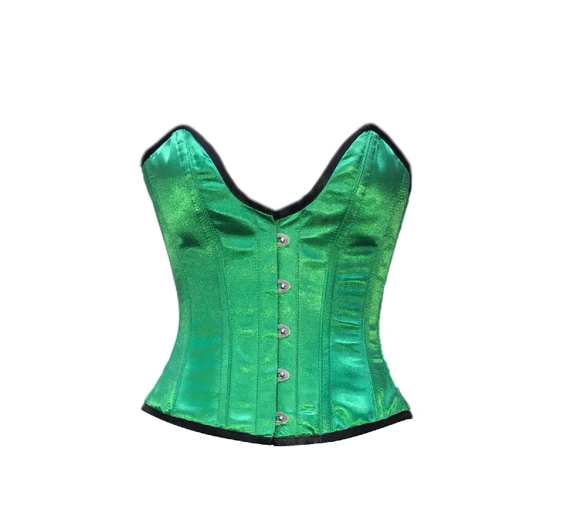 Sale Event Sale Event Green Satin Deep Bust Gothic Corset Burlesque Waist Training Costume Mardi Gras Overbust Top Sale Event Sale Event Green Satin Deep Bust Gothic Corset Burlesque Waist Training Costume Mardi Gras Overbust Top