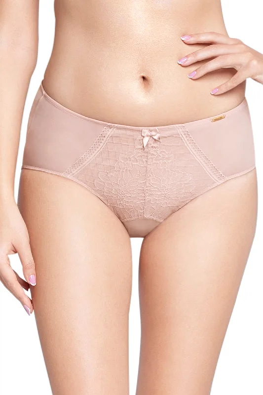 Factory Direct Sale Factory Direct Sale Lace Low Rise Seamed Hipster Panty - Misty Rose
