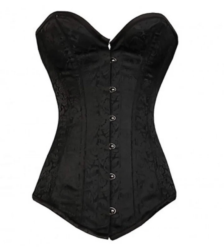 Shop and Save Shop and Save LONGLINE Corset Black Brocade Gothic Burlesque Costume Waist Training Bustier Overbust Top Shop and Save Shop and Save LONGLINE Corset Black Brocade Gothic Burlesque Costume Waist Training Bustier Overbust Top