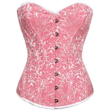 While Supplies Last While Supplies Last Lupion Pink Brocade Steel Boned Overbust Corset While Supplies Last While Supplies Last Lupion Pink Brocade Steel Boned Overbust Corset