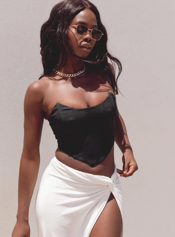 Don't Wait Don't Wait Maiya Strapless Top Black