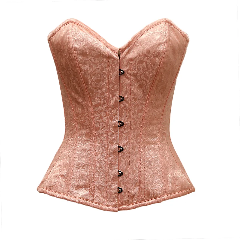 Weekend Discounts to Delight Weekend Discounts to Delight Mcglashen Light Baby Pink Satin Brocade Overbust Corset Weekend Discounts to Delight Weekend Discounts to Delight Mcglashen Light Baby Pink Satin Brocade Overbust Corset