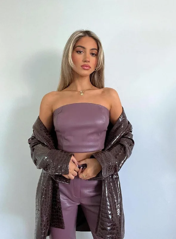 Midnight Sale Midnight Sale Motel Eara Corset PU Purple