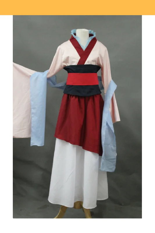 Deal Mania Deal Mania Mulan Classic Matte Satin Cosplay Costume