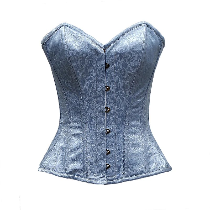 Weekend Discounts to Enjoy Weekend Discounts to Enjoy Neil Baby Blue Satin Brocade Overbust Corset Weekend Discounts to Enjoy Weekend Discounts to Enjoy Neil Baby Blue Satin Brocade Overbust Corset