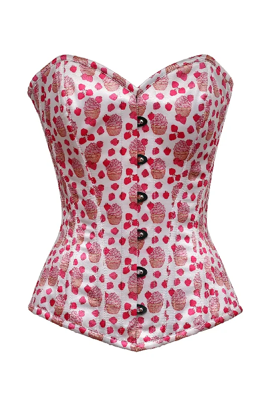 Crazy Savings Crazy Savings Oakley Cup & Cake Print Polyester Satin Overbust Corset Crazy Savings Crazy Savings Oakley Cup & Cake Print Polyester Satin Overbust Corset