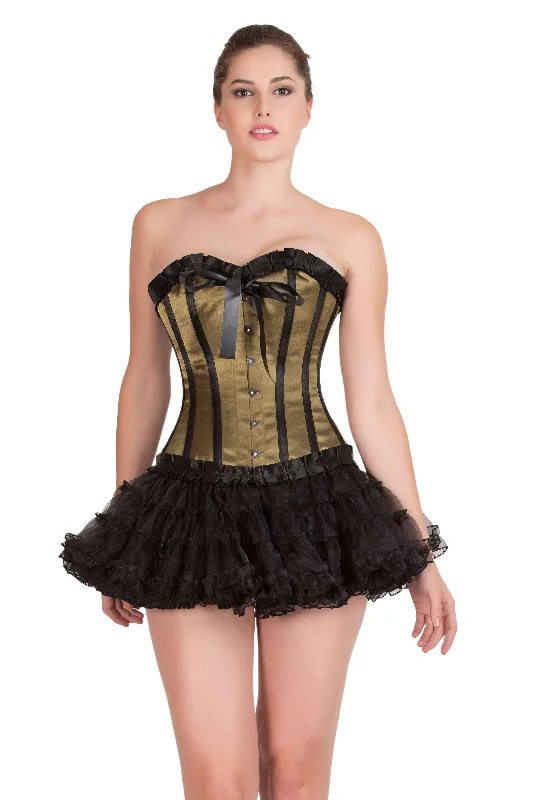 Year-End Sale Year-End Sale Olive Green Satin Corset Retro Burlesque Bustier Waist Training Overbust Top Year-End Sale Year-End Sale Olive Green Satin Corset Retro Burlesque Bustier Waist Training Overbust Top