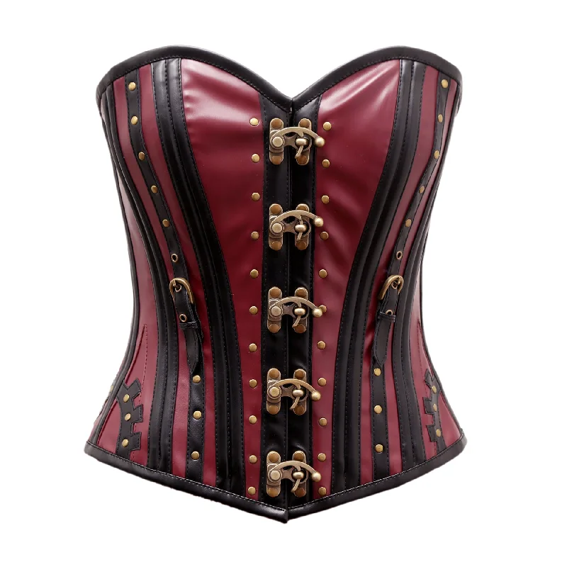Weekend Deals That Impress Weekend Deals That Impress Peane Steampunk Overbust Corset In Cherry & Black Weekend Deals That Impress Weekend Deals That Impress Peane Steampunk Overbust Corset In Cherry & Black