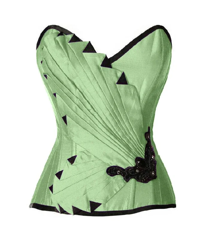 Weekend Deals to Make You Happy Weekend Deals to Make You Happy Pearson Peach Green Satin/Taffeta Embroidered Overbust Corset Weekend Deals to Make You Happy Weekend Deals to Make You Happy Pearson Peach Green Satin/Taffeta Embroidered Overbust Corset
