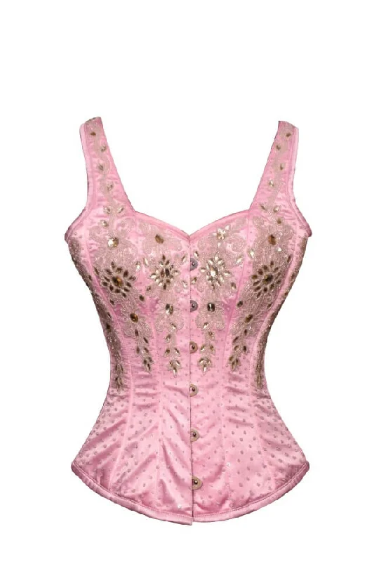 Act Fast Act Fast Pink Satin Silver Sequins Shoulder Straps Gothic Corset Waist Training Overbust Act Fast Act Fast Pink Satin Silver Sequins Shoulder Straps Gothic Corset Waist Training Overbust