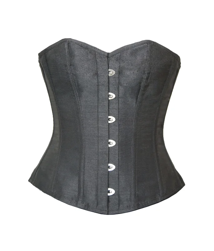 Weekend Offers That Dazzle Weekend Offers That Dazzle Plain Black Silk Gothic Burlesque Corset Waist Training Overbust Weekend Offers That Dazzle Weekend Offers That Dazzle Plain Black Silk Gothic Burlesque Corset Waist Training Overbust