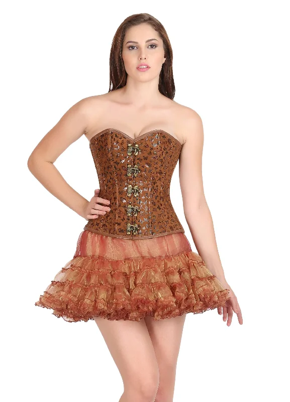 Weekend Deals That Dazzle Weekend Deals That Dazzle Printed Brown Soft Leather Gothic Corset Steampunk Waist Training Bustier Overbust Top Weekend Deals That Dazzle Weekend Deals That Dazzle Printed Brown Soft Leather Gothic Corset Steampunk Waist Training Bustier Overbust Top