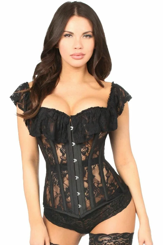 Reduced Price Reduced Price Queen Size Lavish Lace Flirty Steel Corset Top