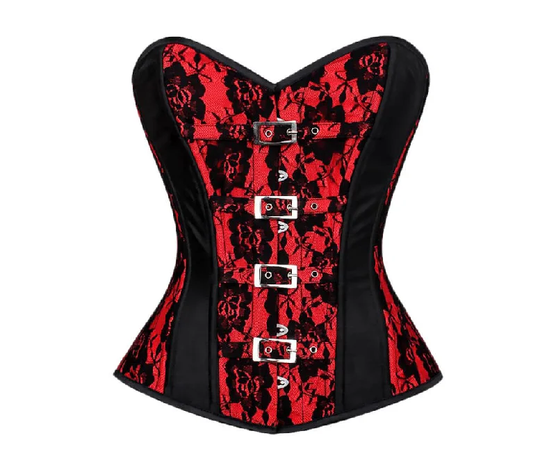 Big Discounts Big Discounts Red Black Satin Net Burlesque Corset Waist Training Overbust Bustier Big Discounts Big Discounts Red Black Satin Net Burlesque Corset Waist Training Overbust Bustier