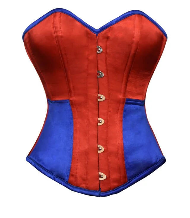 Amazing Deals Amazing Deals Red Blue Satin Gothic Burlesque Corset Waist Training Bustier Overbust Amazing Deals Amazing Deals Red Blue Satin Gothic Burlesque Corset Waist Training Bustier Overbust