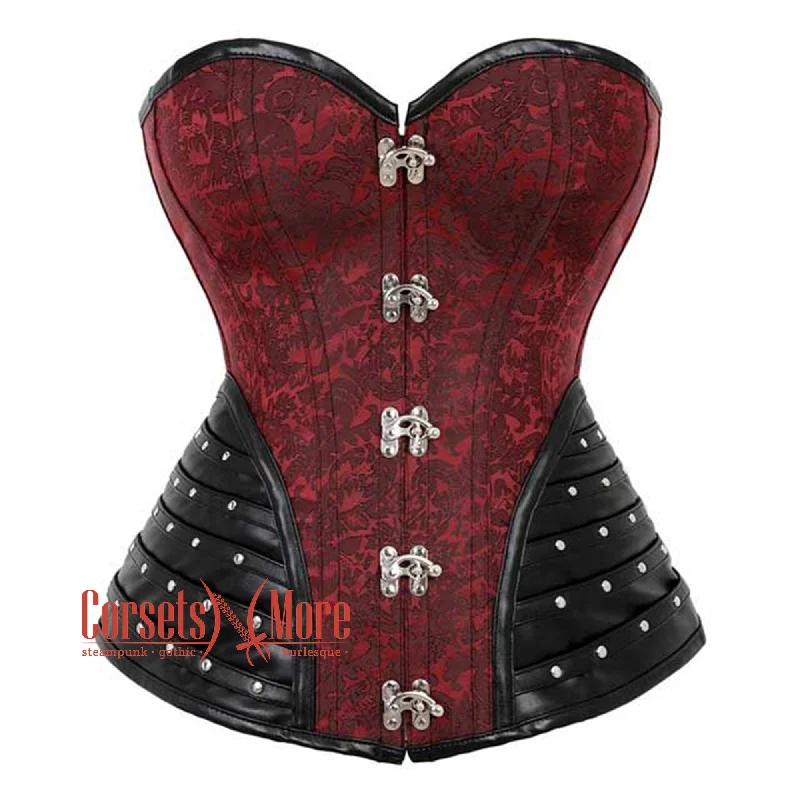 While Supplies Last While Supplies Last Red Brocade Steampunk Sexy Waist Training Overbust Corset Bustier Top While Supplies Last While Supplies Last Red Brocade Steampunk Sexy Waist Training Overbust Corset Bustier Top