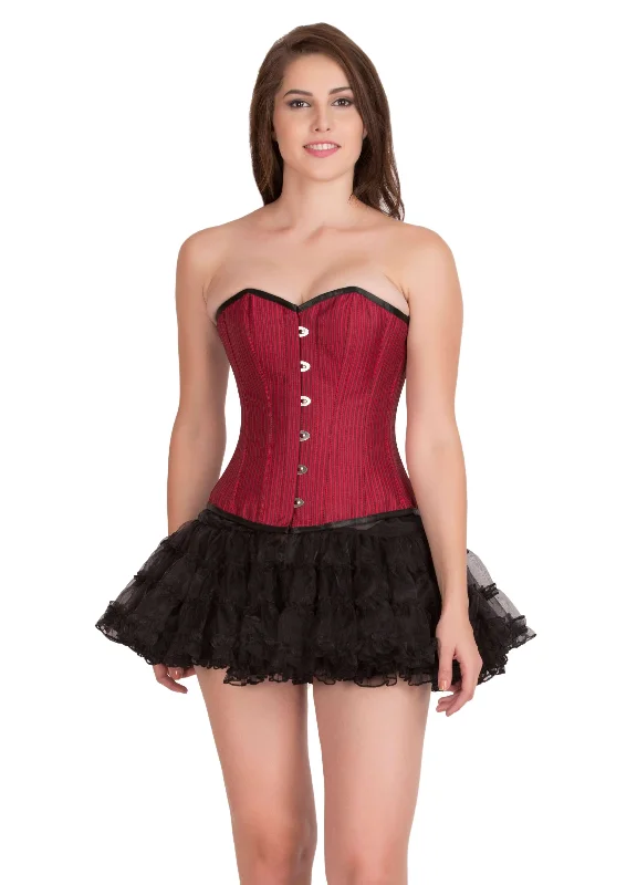 Savings Soar This Weekend Savings Soar This Weekend Red Cotton Black Satin Piping Gothic Corset Burlesque Bustier Waist Training Overbust Top Savings Soar This Weekend Savings Soar This Weekend Red Cotton Black Satin Piping Gothic Corset Burlesque Bustier Waist Training Overbust Top