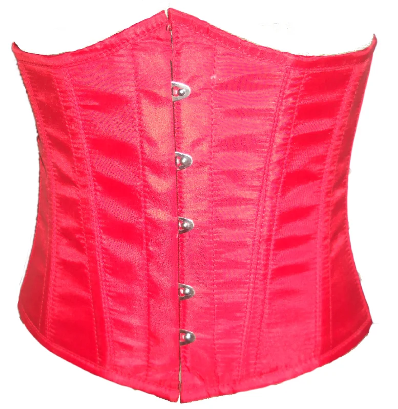 Exclusive Access Exclusive Access Red Poly Tapta Fabric Front Open Busk Waist Cincher Women Underbust Corset Top Exclusive Access Exclusive Access Red Poly Tapta Fabric Front Open Busk Waist Cincher Women Underbust Corset Top