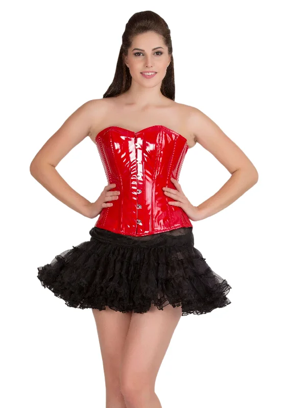 Weekend Special Weekend Special Red PVC Leather Gothic Steampunk Valentine Waist Training Bustier Overbust Corset Top Weekend Special Weekend Special Red PVC Leather Gothic Steampunk Valentine Waist Training Bustier Overbust Corset Top