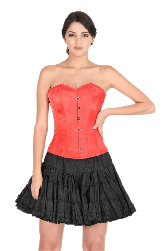 Bargain Blast Bargain Blast Red Satin Corset Gothic Burlesque Bustier Waist Training Overbust Costume Top Bargain Blast Bargain Blast Red Satin Corset Gothic Burlesque Bustier Waist Training Overbust Costume Top