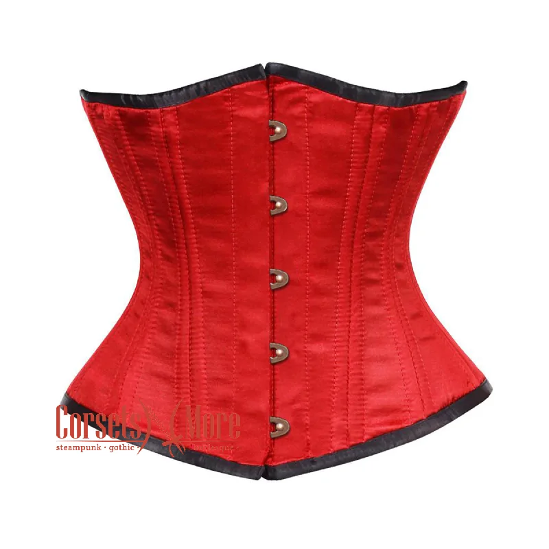 Reduced Price Reduced Price Red Satin Double Bone Gothic Waist Training Underbust Corset Bustier Top
