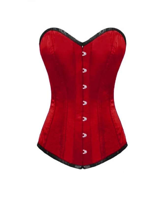 Epic Deals Epic Deals Red Satin Gothic Burlesque Corset Waist Training LONGLINE Overbust Epic Deals Epic Deals Red Satin Gothic Burlesque Corset Waist Training LONGLINE Overbust