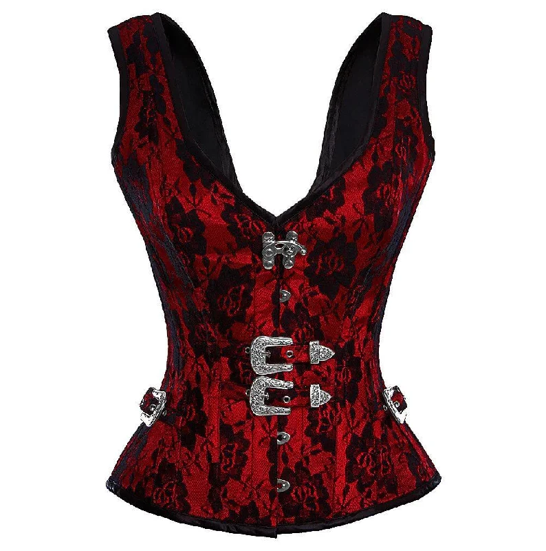 Weekend Deals That Sizzle Weekend Deals That Sizzle Red Satin Net Covered Shoulder Strap Gothic Burlesque Costume for Valentine Overbust Corset Weekend Deals That Sizzle Weekend Deals That Sizzle Red Satin Net Covered Shoulder Strap Gothic Burlesque Costume for Valentine Overbust Corset