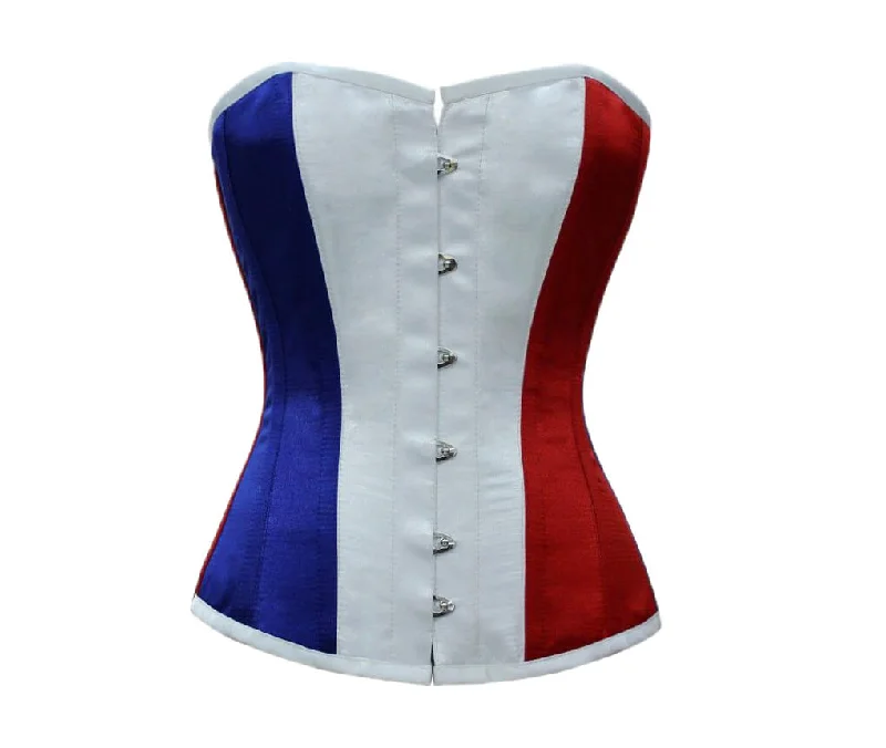 Weekend Specials to Savor Weekend Specials to Savor Red White Blue Satin Corset France Flag Waist Training Overbust Weekend Specials to Savor Weekend Specials to Savor Red White Blue Satin Corset France Flag Waist Training Overbust