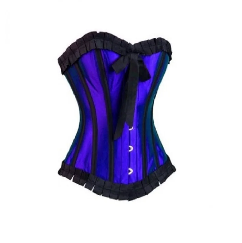 Early Access Early Access Royal Blue Satin Gothic Retro Overbust Corset Waist Training Early Access Early Access Royal Blue Satin Gothic Retro Overbust Corset Waist Training