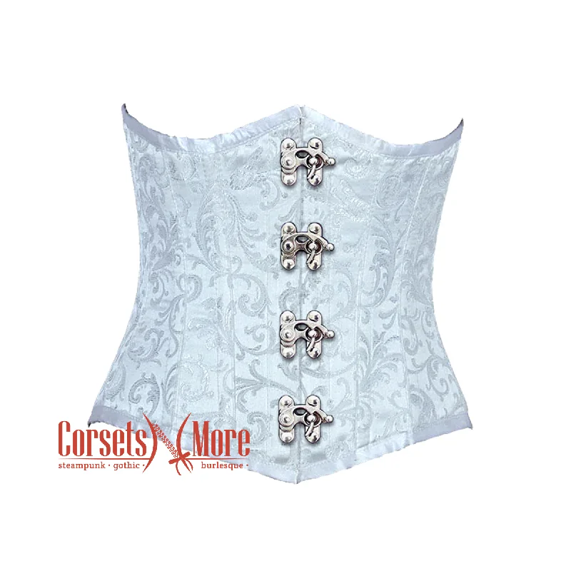 Act Now Act Now Turquoise Brocade Gothic Burlesque Waist Training Underbust Corset Bustier Top Act Now Act Now Turquoise Brocade Gothic Burlesque Waist Training Underbust Corset Bustier Top