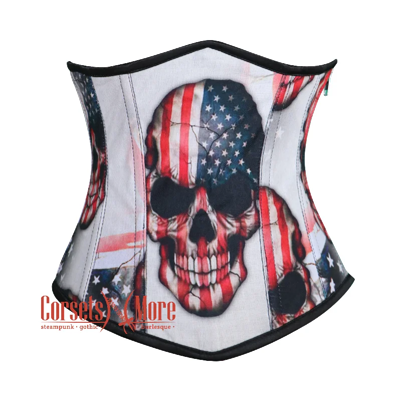 Weekend Discounts Worth Grabbing Weekend Discounts Worth Grabbing USA Flag Printed Skull Cotton Underbust Gothic Corset Top Haunted Costume Weekend Discounts Worth Grabbing Weekend Discounts Worth Grabbing USA Flag Printed Skull Cotton Underbust Gothic Corset Top Haunted Costume
