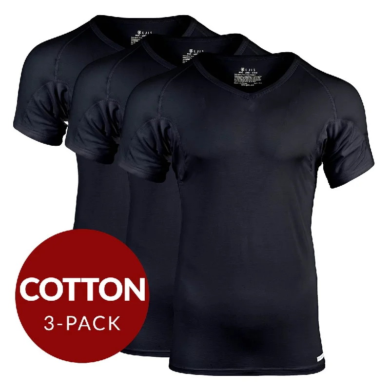 Weekend Discounts to Snag Weekend Discounts to Snag V-Neck Cotton Sweat Proof Undershirt For Men - Black 3-Pack Weekend Discounts to Snag Weekend Discounts to Snag V-Neck Cotton Sweat Proof Undershirt For Men - Black 3-Pack