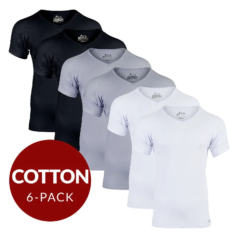 Weekend Discounts to Love Weekend Discounts to Love V-Neck Cotton Sweat Proof Undershirt For Men - Mix 6-Pack (2x White, Black, Grey) Weekend Discounts to Love Weekend Discounts to Love V-Neck Cotton Sweat Proof Undershirt For Men - Mix 6-Pack (2x White, Black, Grey)