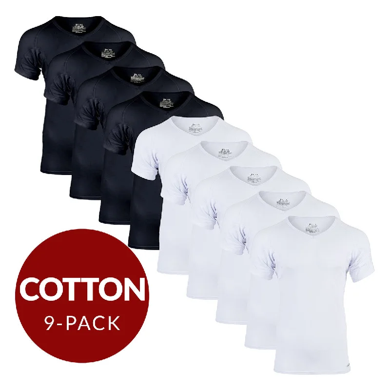 Weekend Specials to Indulge In Weekend Specials to Indulge In V-Neck Cotton Sweat Proof Undershirt For Men - Mix 9-Pack (5x White, 4x Black) Weekend Specials to Indulge In Weekend Specials to Indulge In V-Neck Cotton Sweat Proof Undershirt For Men - Mix 9-Pack (5x White, 4x Black)
