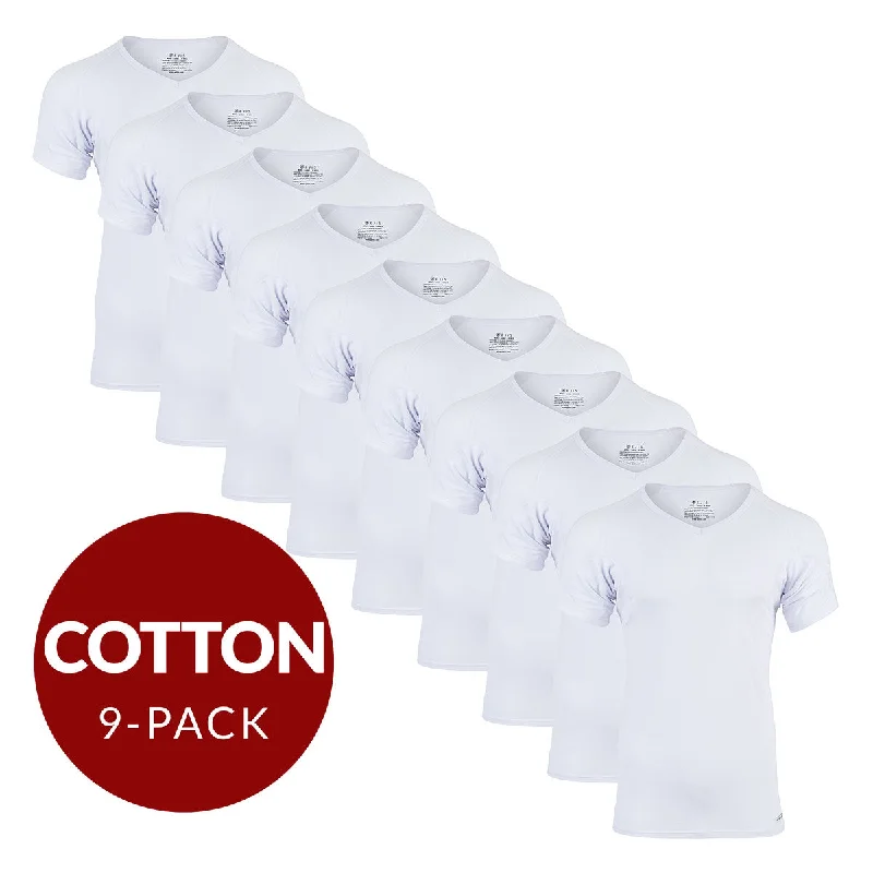 Weekend Deals That Amaze Weekend Deals That Amaze V-Neck Cotton Sweat Proof Undershirt For Men - White 9-Pack Weekend Deals That Amaze Weekend Deals That Amaze V-Neck Cotton Sweat Proof Undershirt For Men - White 9-Pack